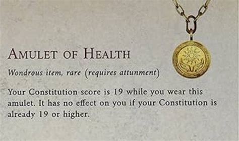 Amulet of health pathfinder